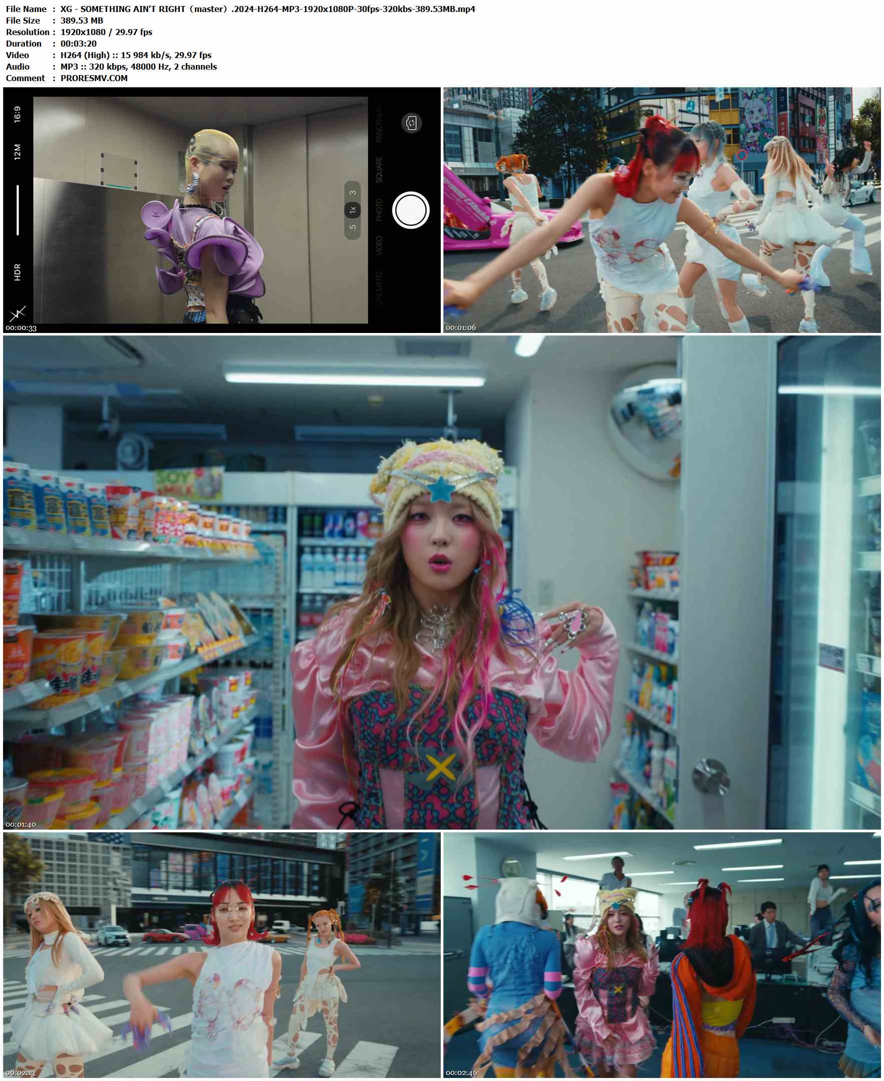 XG - SOMETHING AIN'T RIGHT（master）.2024-H264-MP3-1920x1080P-30fps-320kbs-389.53MB官方MV_高清MV